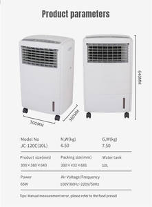 10L取り外し可能な水タンクAC \ DC12Vソーラーパワーポータブルルームエアクーラーを備えた家庭用または新品用の小型蒸発剤 - Product Image 6