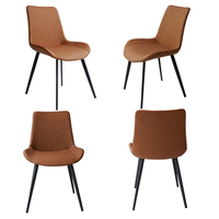 Ensemble esthétique de 5 tables rectangulaires en MDF avec chaises en similicuir pour la cuisine et la salle à manger.
