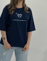 Haut court sexy coréen personnalisé pour femme, épaules dénudées, doux, respirant, anti-plis, imprimé en sérigraphie, polyester/coton, taille XL