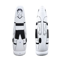 Mannequin d'entraînement pliable et portable en PVC blanc pour football américain, idéal pour l'agilité et l'entraînement de gardiens de but