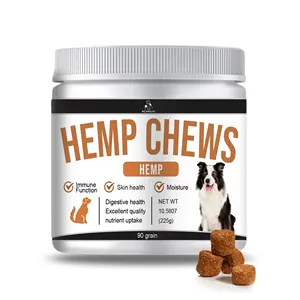 OEM/ODM Factory Custom Private Label Hemp Chews For Dogs Calm Calming Treat Health Care Supplement Pet Hemp Calm Food