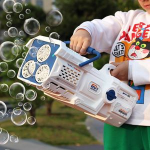 Haute qualité Gatlin Machine à bulles jouets 60 trous avec lumière lance-roquettes électrique pistolet à bulles enfants jouets à bulles pour l'extérieur - Product Image 6