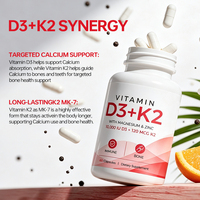 Capsules de Vitamine D3 K2 avec Magnésium et Zinc de Fabrication GMP pour Soutenir la Santé des Os, le Bien-être Immunitaire et la Fonction Musculaire - Complément Alimentaire