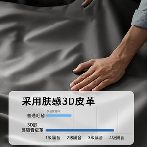 Panel de Cuero 3D Bonesen para Aislamiento Acústico de Puertas, Diseño Minimalista para el Hogar, Autoadhesivo - Product Image 1