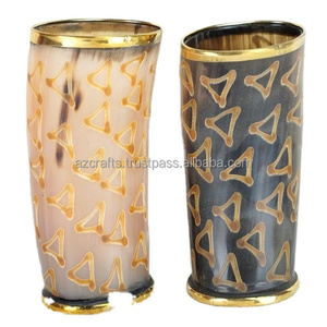 Best Quality Handmade Viking Horn Glass <b>Mug</b> with Organic Material <b>Small</b> Size Custom Logo-Nautical Animal Style for Drinking - Product Image 2