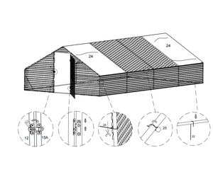 Yeni Galvaniz Çelikten Yapılmış, Girişli Tavuk Kümesi, Kümes Hayvanları Kafesi, Gölgelikli Tavuk Bahçesi, Çevre Dostu, Yüksek Verimli Hayvan Barınağı - Product Image 1