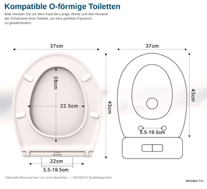 Siège de toilette en Duroplast en forme de <span class=keywords><strong>O</strong></span>, fermeture douce, démontage rapide, urée-formaldéhyde, antibactérien, facile à nettoyer - Product Image 5