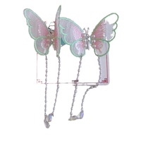 2024 nouveautés coréen Hanfu longs arcs de cheveux en cristal avec pinces pour filles accessoires de cheveux pinces à papillon avec gland enfants