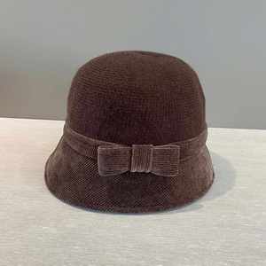 Chapeaux Fedora élégants à nœud papillon en gros, chapeaux en polyester pour femmes, chapeaux vintage élégants, bonnets d'hiver - Product Image 5
