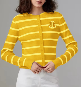 Produttore di maglieria con Logo personalizzato <span class=keywords><strong>Cardigan</strong></span> Casual con scollo a V per <span class=keywords><strong>donna</strong></span> maglione lavorato a maglia <span class=keywords><strong>Cardigan</strong></span> Girl - Product Image 4