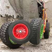 Nouvelles roues pneumatiques de 16 pouces 6.50-8 avec roulement à billes en caoutchouc pour chariot à main, capacité de charge de 150 kg
