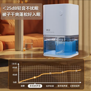 Deshumidificador con tanque de agua de 5L, funcionamiento silencioso de 45dB, para el hogar, baño, oficina, refrigerante R290, portátil y de bajo consumo. - Product Image 5