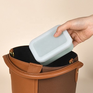 Contenedor de comida de silicona reutilizable sin BPA seguro para microondas al por mayor contenedor de comida duradero caja Bento de silicona a prueba de fugas - Product Image 5