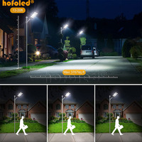Lampe solaire de rue Hofoled 1000W 2000W 3000W avec capteur, en aluminium, télécommande, étanche, alimentée par énergie solaire, pour extérieur