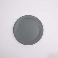 Échantillon gratuit plats personnalisés modernes noirs mats assiettes à dîner en mélamine de bonne qualité à vendre
