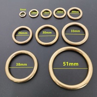 Joint torique en laiton massif 13mm 16mm 19mm 20mm 26mm 30mm 32mm 38mm 45mm 50mm pour sac pour animaux de compagnie sellerie etc.