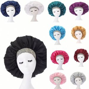 Bonnet de nuit en satin scintillant pour enfant avec logo personnalisé, large bande douce pour cheveux bouclés, tresses, bonnet en soie, cadeau - Product Image 3
