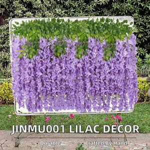 JINMU001 Fiori di Glicine in Seta <span class=keywords><strong>Viola</strong></span> e Bianca, Decorazione Artigianale a Lunga Durata, Ecologica per Casa ed Eventi - Product Image 3