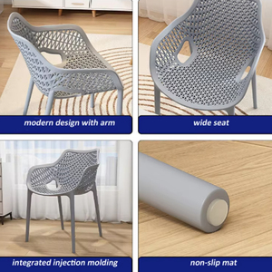 Chaises en plastique PP légères, empilables, sans accoudoirs, résistantes à l'eau, commande en gros pour événements, banquets et églises, 50 pièces/<span class=keywords><strong>lot</strong></span> - Product Image 4
