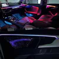 Lumière ambiante LED pour l'intérieur automobile, pour Audi A5 2019-2024, symphonie rythmique galactique, 64 couleurs, accessoires décoratifs