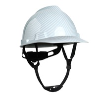 Casco de Seguridad de Ala Completa con Patrón de Fibra de Carbono, Aprobado por OSHA, de Alta Calidad, Marca OEM, con Bandas para la Cabeza, V/T/Círculo