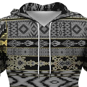 Vente en gros de pulls à capuche de luxe coupe régulière en molleton d'élasthanne/polyester pour hommes, imprimés sur mesure, pour printemps, service OEM de haute qualité - Product Image 5