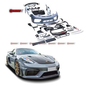 Offre Spéciale : Kit Carrosserie en Fibre de Carbone Sec Style GT4RS pour Porsche 718 – Lame de Pare-chocs Avant, Aile et Spoiler - Product Image 1