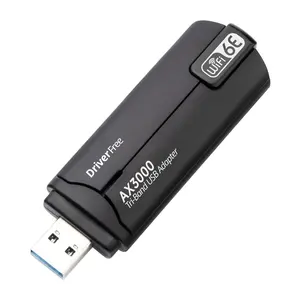 Wifi 6e Adapte Tri Band 3000Mbps Wireless Network Card 802.11AX WiFi Dongle USB3.0 WiFi Adapter With AX3000 Tri-Band