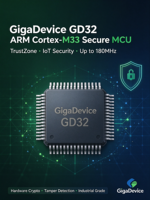 GigaDevice GD32E503VET6 32-bit Cortex-M33 MCU TrustZone DSP FPU 180MHz 512KB Flash 128KB SRAM LQFP100 Kemasan Tray Industri