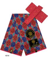 Tissu Wax Africain Kente Java Ankara Imprimé 6 Yards Pour Femmes, Tissu Imprimé Satin HY