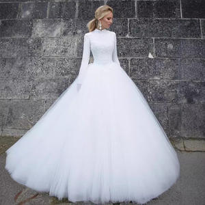 S0965L 2026 nouvelle mode dentelle blanche <span class=keywords><strong>mi</strong></span>-taille minceur moelleux <span class=keywords><strong>Tulle</strong></span> élégant <span class=keywords><strong>robe</strong></span> de mariée - Product Image 3
