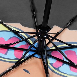 Parapluie automatique portable 3 plis personnalisé Nouveau design avec impression complète Accessoire de voyage classique - Product Image 5