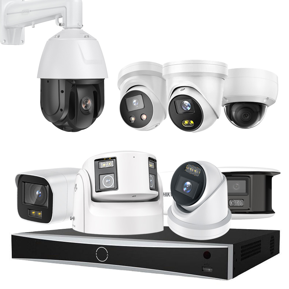 HIK 4MP 4K 8MP ColorVu Acusense dome peluru Turret ip jaringan PTZ kamera penuh warna penglihatan malam sistem cctv interkom