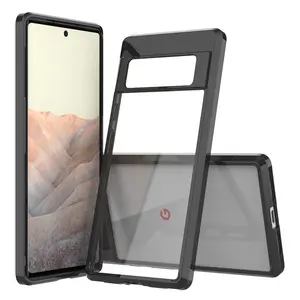 Highly transparent hard cell phone cases for google pixel 8 pro custom Funda de telefono de TPU Acrylic case for google pixel 7