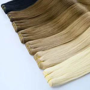 Human Hair Weft Extensions 100% Virgin Hair Double Drawn Weave Best Quality European Hair Extensions Supplier