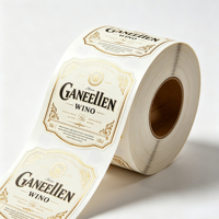 Étiquettes de vin personnalisées en feuille d'or, autocollants de bouteille de luxe gaufrés et autocollants pour spiritueux, whisky, champagne