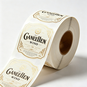 Étiquettes de vin personnalisées en feuille d'or, autocollants de bouteille de luxe gaufrés et autocollants pour spiritueux, whisky, <span class=keywords><strong>champagne</strong></span> - Product Image 3