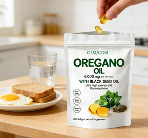 Gélules d'huile d'<span class=keywords><strong>origan</strong></span> OEM/ODM avec huile de graines noires |   6000 mg par portion |   300 unités |   Non-OGM, sans produits laitiers, sans gluten - Product Image 5