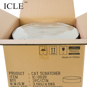 Cama para rasguños de <span class=keywords><strong>gato</strong></span> de Color mármol con forma de cuenco redondo de cartón ecológico más vendida en línea - Product Image 3