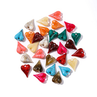 Pendentif Cœur en Acrylique 27x20mm Vintage Breloque 3D pour Collier Boucles d'Oreilles Porte-clés Accessoires de Sac Vente en Gros Personnalisé