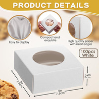 B836 blanc rond fenêtre boîtes à savon fait maison petit papier emballage cadeau emballages faisant partie faveur huile essentielle boîte emballage