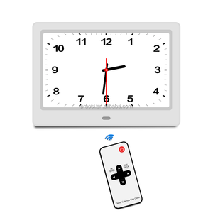 현대 7 8 10.1 인치 디지털 사진 프레임 자동 디밍 원격 제어 약물 알림 25 알람 치매 시계 - Product Image 1