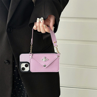 Étui de téléphone en cuir pour femme avec porte-cartes et dragonne, couleur unie, pour iPhone 18 Pro Max 16 Plus 17 15 14 13