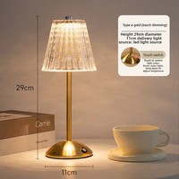Transfrontalier pour Amazon cuivre or naturel nordique créatif rétro lampe de Table sans fil moderne chevet atmosphère lampe or