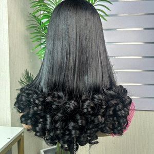 SDD Flower Curlyy 5*5 <b>Wig</b> Super Double Drawn Vietnam 5*5 <b>Wig</b> 100% <b>Human</b> Hair Luxury <b>Wig</b> - Product Image 3
