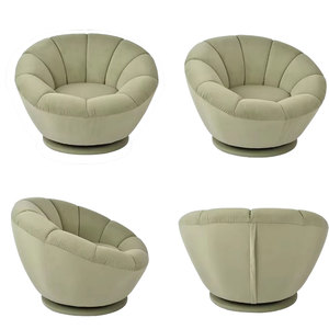 <span class=keywords><strong>Fauteuil</strong></span> moderne CARLFORD en forme de citrouille, chaise pivotante en tissu vert pour enfants, <span class=keywords><strong>fauteuil</strong></span> d'appoint relaxant pour chambre d'enfant et salon - Product Image 3