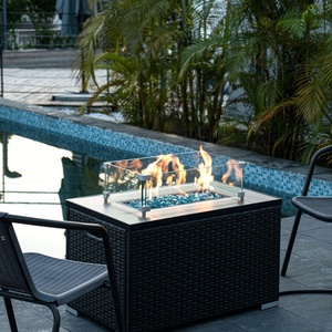 Diamants en verre <span class=keywords><strong>de</strong></span> feu noir et onyx blanc mélangés <span class=keywords><strong>de</strong></span> haute qualité et à fort lustre pour foyers extérieurs/intérieurs et tables <span class=keywords><strong>de</strong></span> foyer extérieures - Product Image 4