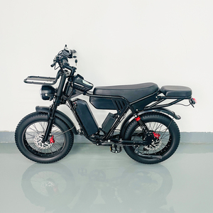 จักรยานไฟฟ้าแบบออฟโรด ยางใหญ่ 52V 40Ah แบตเตอรี่ลิเธียมคู่ พร้อมที่นั่งคู่แบบสบาย ติดตั้งบนแร็คหน้า สำหรับขายส่ง - Product Image 1