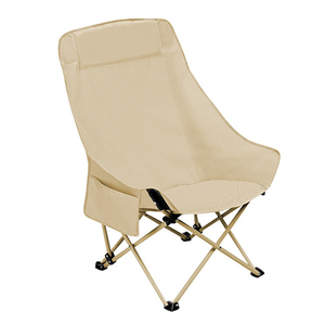 Chaise de plage portable avec coussin confortable et sac de transport, chaise pliante à assise large pour le <span class=keywords><strong>camping</strong></span>, les sports, tissu Oxford 600D - Product Image 2