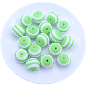 Nueva llegada 20mm 100 piezas Popular gran moda acrílico grueso resina rayas cuentas DIY collar, pulseras, fabricación de pendientes - Product Image 4